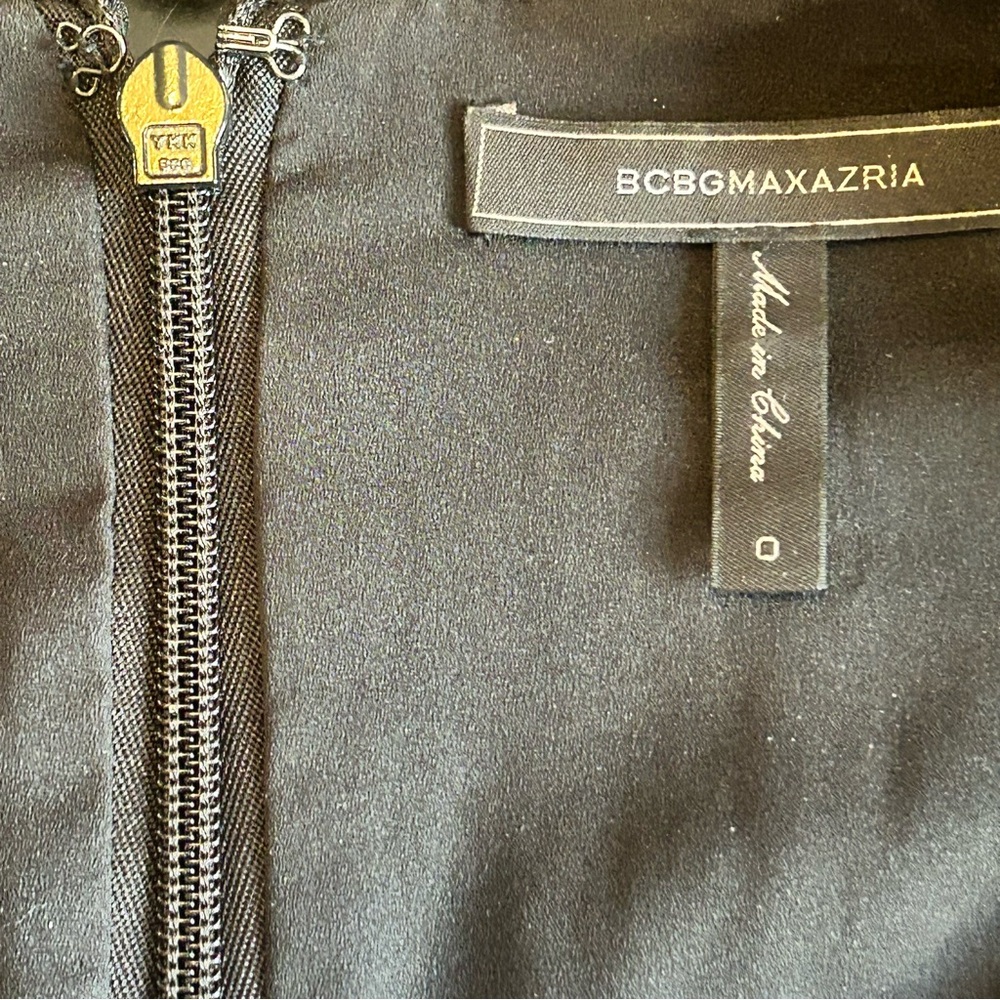 BCBGMaxAzria Dark Emerald Green & Black Sleeveless Mini Party Dress Size 0 - Picture 8 of 14